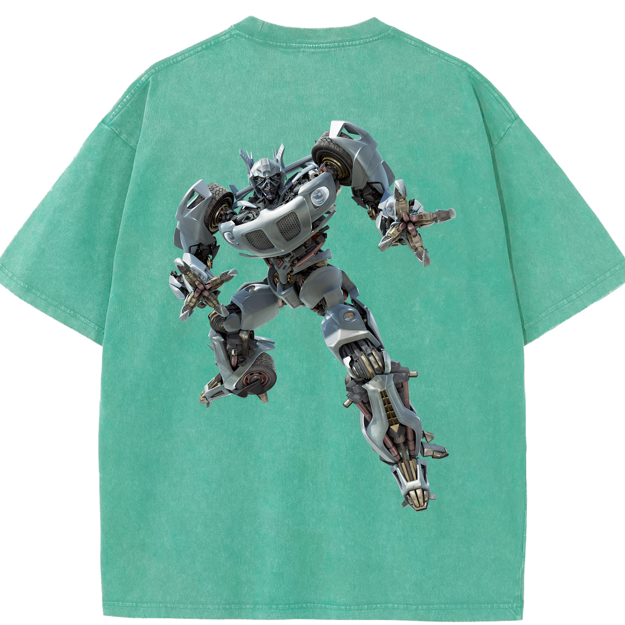 （画像用） Transformers トランスフォーマー 綿100% ヴィンテージ風 半袖Tシャツ（背面プリント）